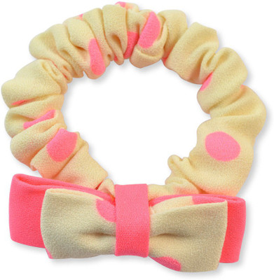 

Sarah Polka Dot Bow Rubber Band(Yellow)