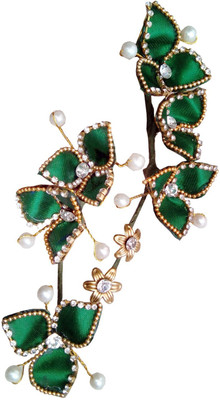 

ODDEVEN Beautiful & Fancy hair Flower Accessories Brooch Hair Accessory Set(Green)
