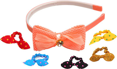 

My DT Lifestyle CLOTH PRINTED PARTYWEAR RUBBER BAND COMBO Hair Accessory Set(Multicolor)