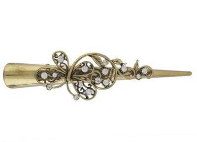 

Vama Fashions Indo Western Wedding Bridal Party Wear Hair Claw(Gold)