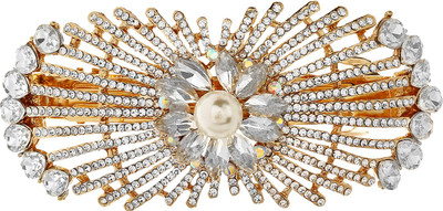

Mansiyaorange party wear fancy accessories Hair Clip(White)