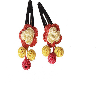 

Samoolam Red and Cream Rose drops Tic-Tac Hair clips Hair Clip(Multicolor)