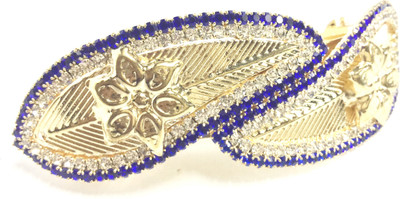 

AccessHer Designer studded back clip hair accessories for Women Hair Clip(Blue)