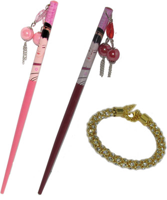 

ASMO Juda Stick with Bracelet Hair Accessory Set(Multicolor)