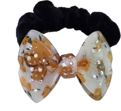 

Shreya Collection Fashionable Multicolor Bow Style Ponytail Hair Accessories (Elastic) Rubber Band(Multicolor)