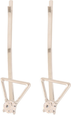 Jazz Jewellery Toned Stone Hair Pin(Silver)