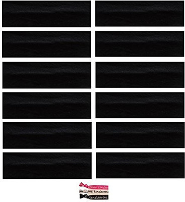

Kenz Laurenz 3" Cotton Headbands Pack Stretch Elastic Yoga Soft and Stretchy Sports Sweatbands Fashion Headband for Teens Women Girls by Kenz Laurenz (12 pc Headbands, Black) Head Band(Black)