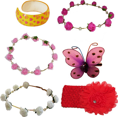 

Niyano Floral Style Tiara Hair Accessory Set(Multicolor)