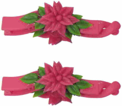 

Advanc Hotline Porcelain clay work fancy banana clip (Combo of 2) Hair Clip(Multicolor)