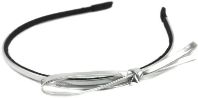 

Blur Silver Metallic Bow Hairband Head Band(Silver)