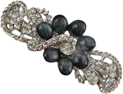 

Taj Pearl Designer Hair Clip(Silver)