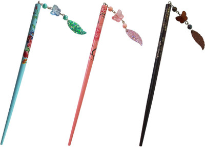 

CraftEra Wooden Stick Hair Pin(Multicolor)