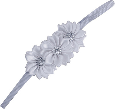 

Pikaboo Triple crystal flower Head Band(White)