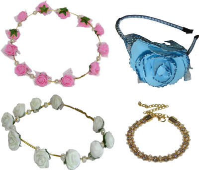

Paperiva Floral Style Tiara Hair Accessory Set(Multicolor)