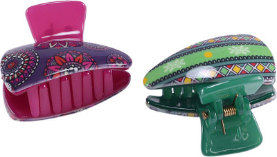

Saamarth Impex SI-2298 Hair Claw(Green, Pink)