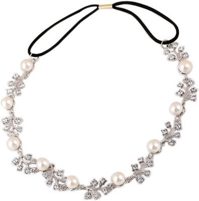 

Young & Forever Bling Princess Crystal & Pearl Head Band(Silver, Black)