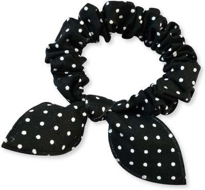 

Sarah Polka Dot Rabbit Ear Rubber Band(Black)