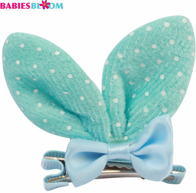 

Babies Bloom Babies Bloom Imported Bunny Flower Hair Bows Tie Grooming Hair Clip(Green)