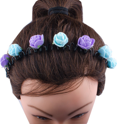 

Majik Fashionable Rose Flower For Wedding Party Hair Band(Multicolor)