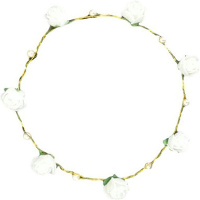

Pankh Flower Tiara Head Band Hair Band(White)
