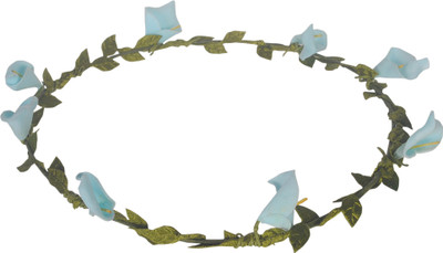 

Sagunya Floral Tiara Head Band(Blue)