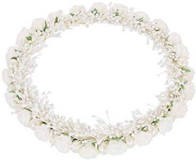 

Sanjog Mesmerizing Tiara/Headwrap/Headpiece For Wedding/Birthday (Small) Head Band(White)