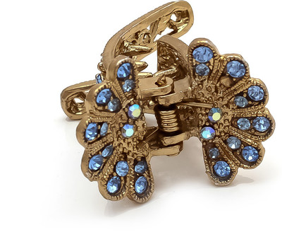 

Be You Sea-Green Colour Stones Work Butterfly Hair Clip(Green)