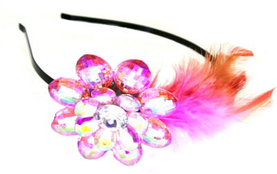 

Modish Look Feather Hair Band(Pink)