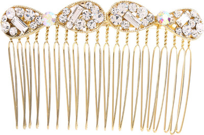 

Pink Rose Princess Charm Hair Claw(Gold)