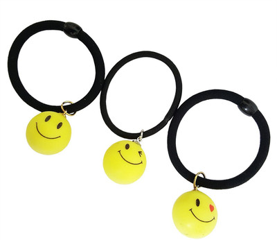 

Mehrunnisa Set of 3 Cute Yellow Smilies For Girls Rubber Band(Black, Yellow)