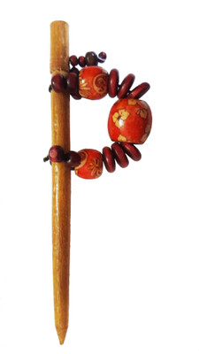

CraftEra Wooden Stick Hair Pin(Brown)