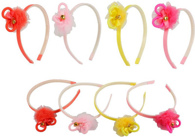 

Muchmore Baby Girl Knot Ribbon Hair Pack of 4 Hair Band(Multicolor)