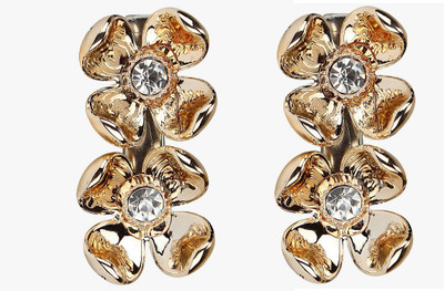 

Pink Rose Charm Hair Clip(Gold)