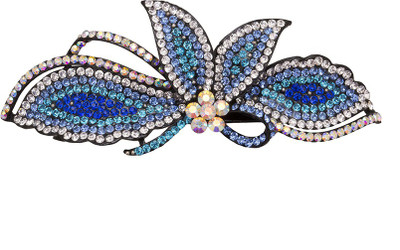 

Glitters Online Butterfly Design Blue Stone Hair Clip(Blue)