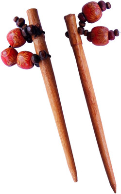 

CraftEra Wooden Stick Hair Pin(Brown)