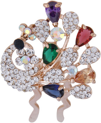 

Pink Rose Bridal Mayur Charm Hair Pin(Multicolor)