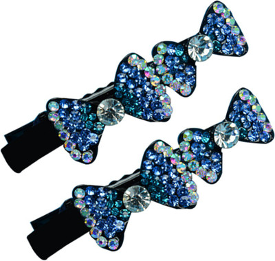 

Glitters Online Blue Colour American Diamond Hair Clip(Blue)