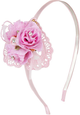 

Fayon Designer Modern Peach Floral Hair Band(Pink)