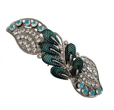 

Taj Pearl Designer Hair Clip(Silver)