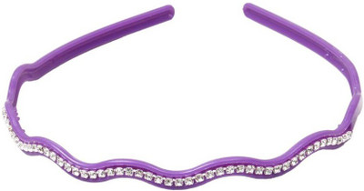 

One Personal Care Princess Colorful Diamond Studded Casual Wear Hair Accessory Set, Hair Band(Purple)