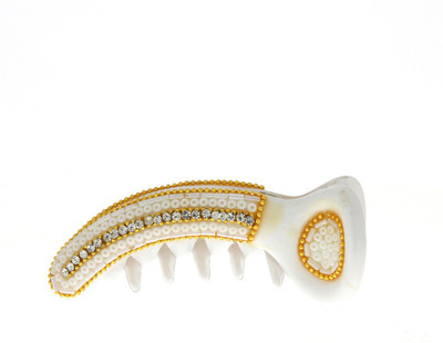 Anuradha Art Stylish Banana Clip(White)