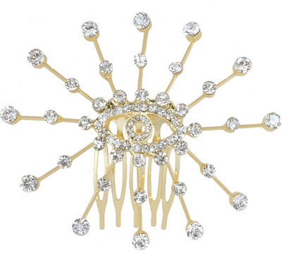 

Super Drool Glitter and Glamour Studded Hair Clip(Gold)
