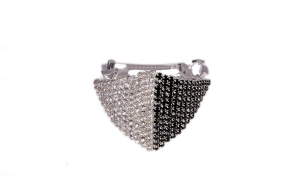 

Trinklets Silver and Black Stone Studded Hair Clip(Silver, Black)