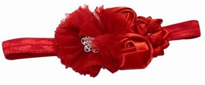 

Pinkblueindia Infant Roses Flowers and Pearl Embellishments Head Band(Red)