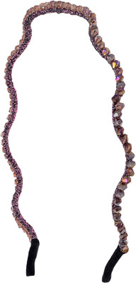 

The Ethnic Wears Metal Alloy, Silk Covered, Beeds, Crystal & CZ Stones, etc. Hair Band(Multicolor)