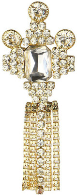 

Pink Rose Charm Juda Pin Cum Sari Hair Pin(Gold)