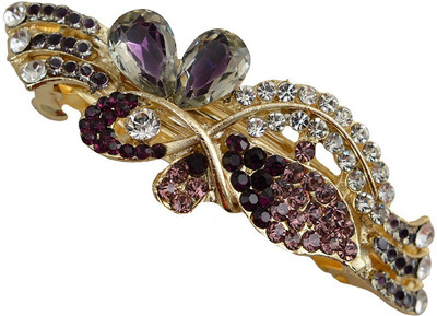 

Taj Pearl Designer Hair Clip(Gold)
