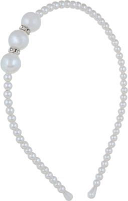 

Fayon Daily Casual Work White Pearl Beaded Hair Band(White)