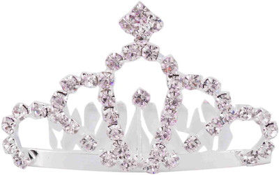 

Aaishwarya Glittering Stone Studded PrincessTiara Small Comb Hair Clip(Silver)