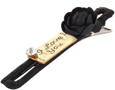 

Fayon Chic Stylish Black Mini Rose Black Hair Pin(Black)